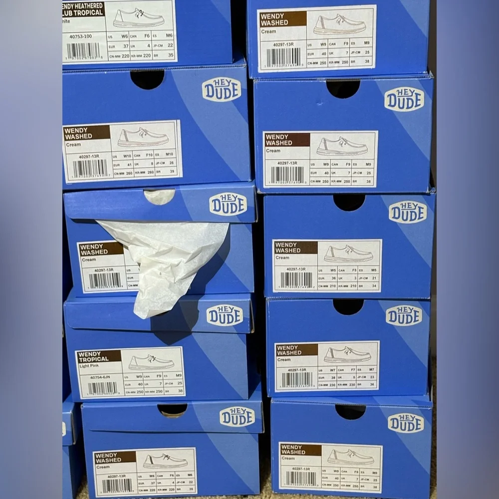 x20 HEY DUDE Shoe Boxes EMPTY